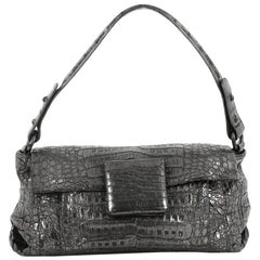 Nancy Gonzalez Flap Shoulder Bag Crocodile Small