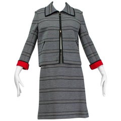 Mod A-Line Scooter Ensemble with Red Lining, 1960s