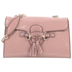 Gucci Emily Chain Flap Bag Guccissima Patent Medium