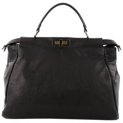 Fendi Peekaboo Handbag Leather Large