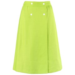COURREGES Hyperbole c.1970 Greene & Greene, gonna a portafoglio con chiusura a scatto
