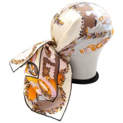 Emilio Pucci Botanical Printed Silk Square Scarf 