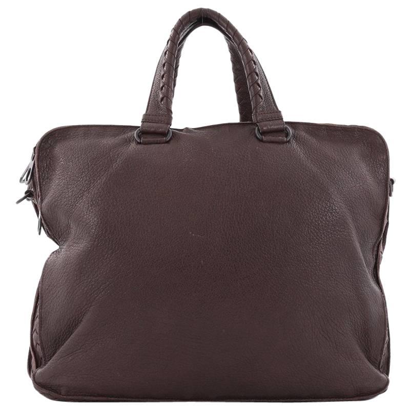 Bottega Veneta Convertible Briefcase Leather with Intrecciato Detail