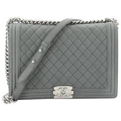 Chanel Boy Flap Bag Quilted Matte Caviar Large