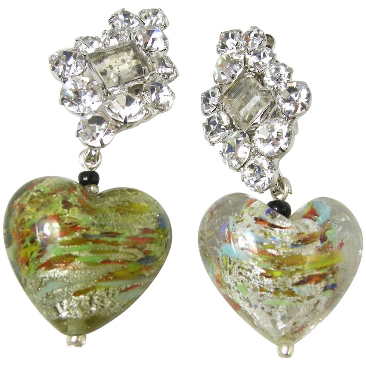 Robert Sorrell One-Of-A-Kind Heart Drop Earrings
