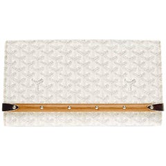 Goyard Monogram Wood Logo Envelope Evening Clutch Bag