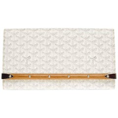 Goyard Monogram Wood Logo Envelope Evening Clutch Bag