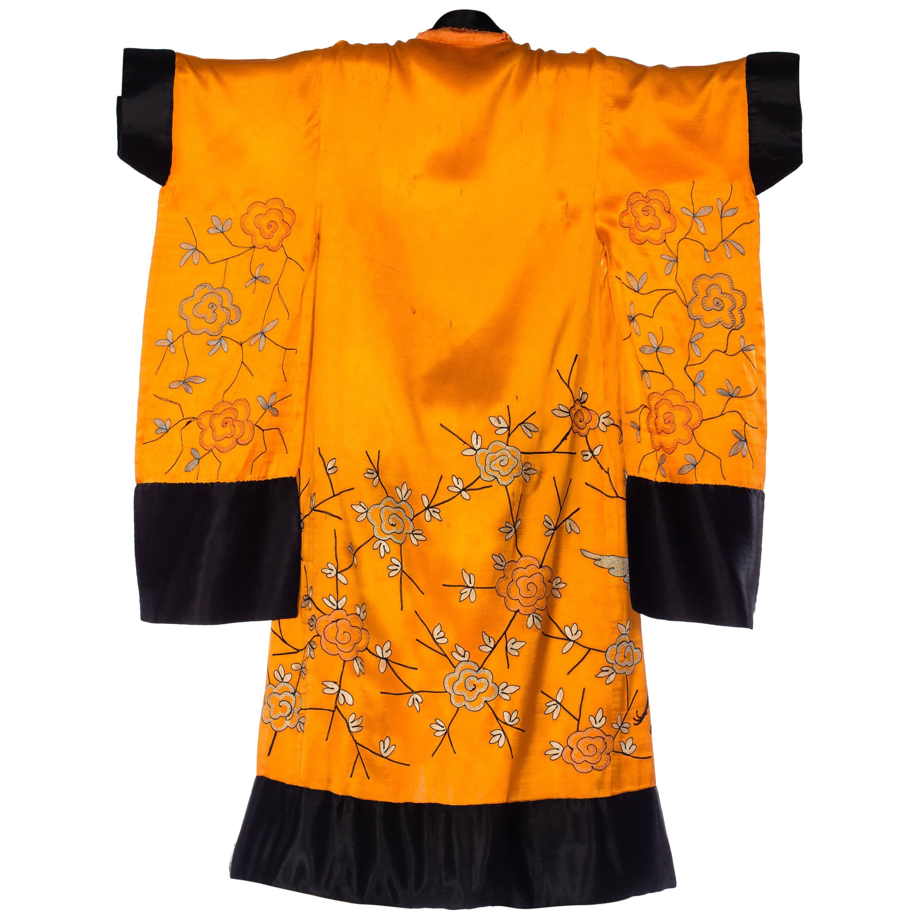 Art Deco Embroidered Japanese Kimono As Is