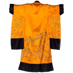 Antique Art Deco Embroidered Japanese Kimono As Is