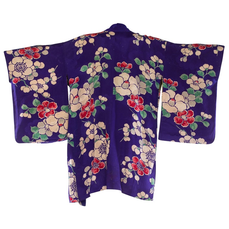 Vintage Silk Japanese Kimono at 1stDibs
