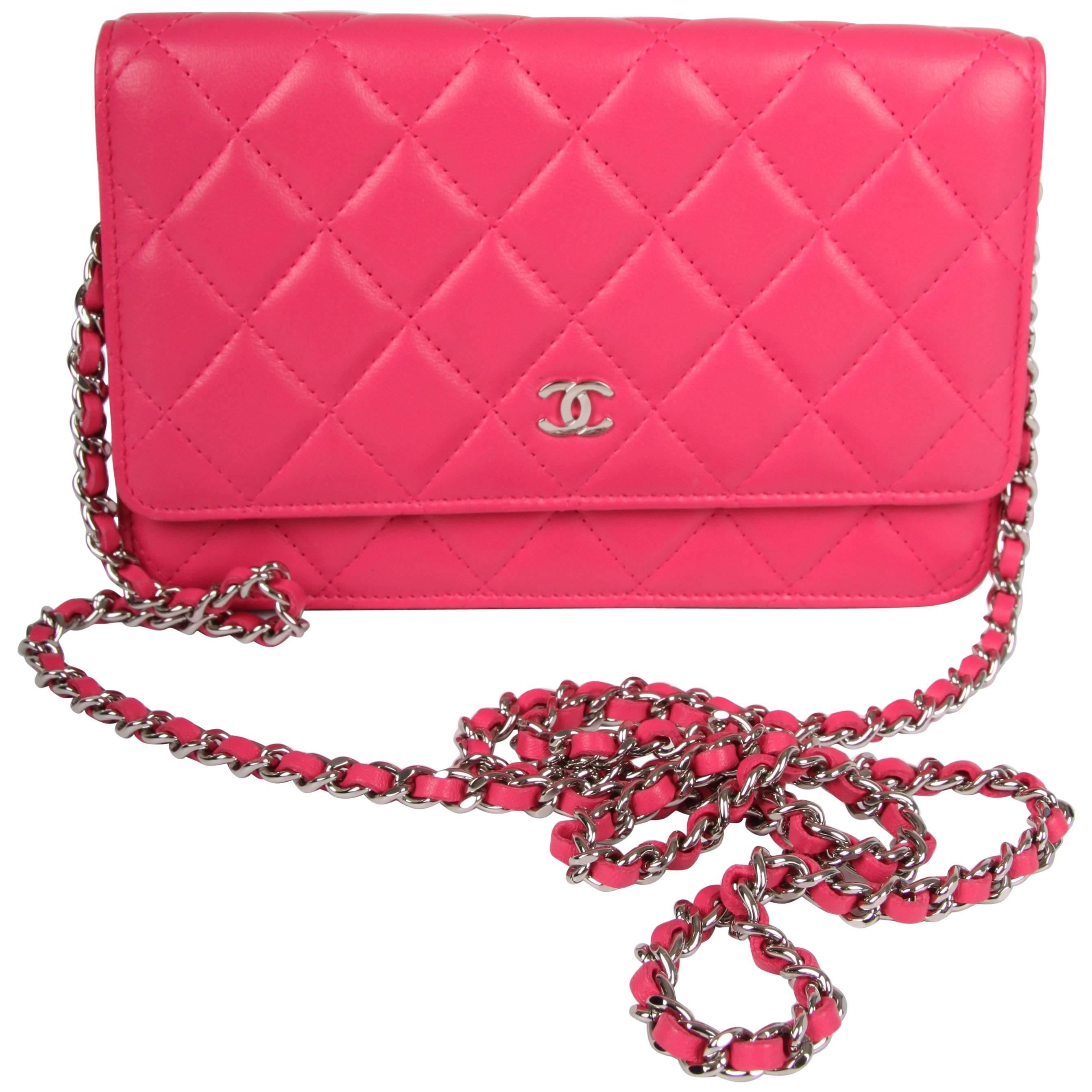 Chanel Wallet On Chain WOC Bag - pink