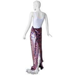 Maison Margiela Runway Tapestry Beaded Evening Skirt Gown   New!