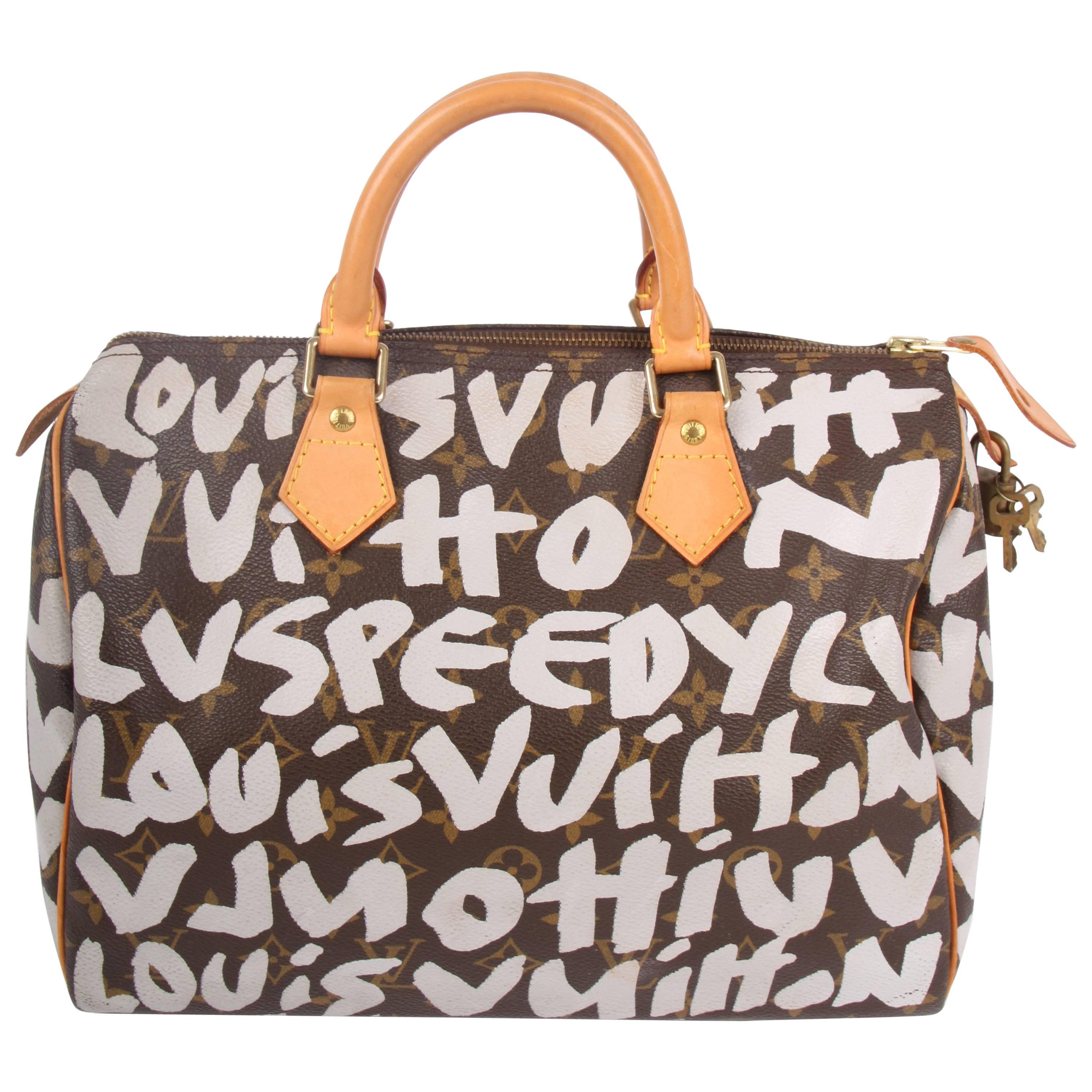 Louis Vuitton Speedy 30 Graffiti Green Limited Edition Stephen Sprouse  Handbag at 1stDibs