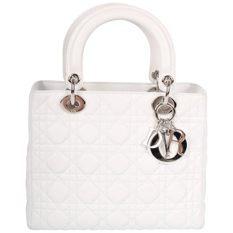 My Lady Dior Bag 24 white at 1stDibs white lady dior bag, white