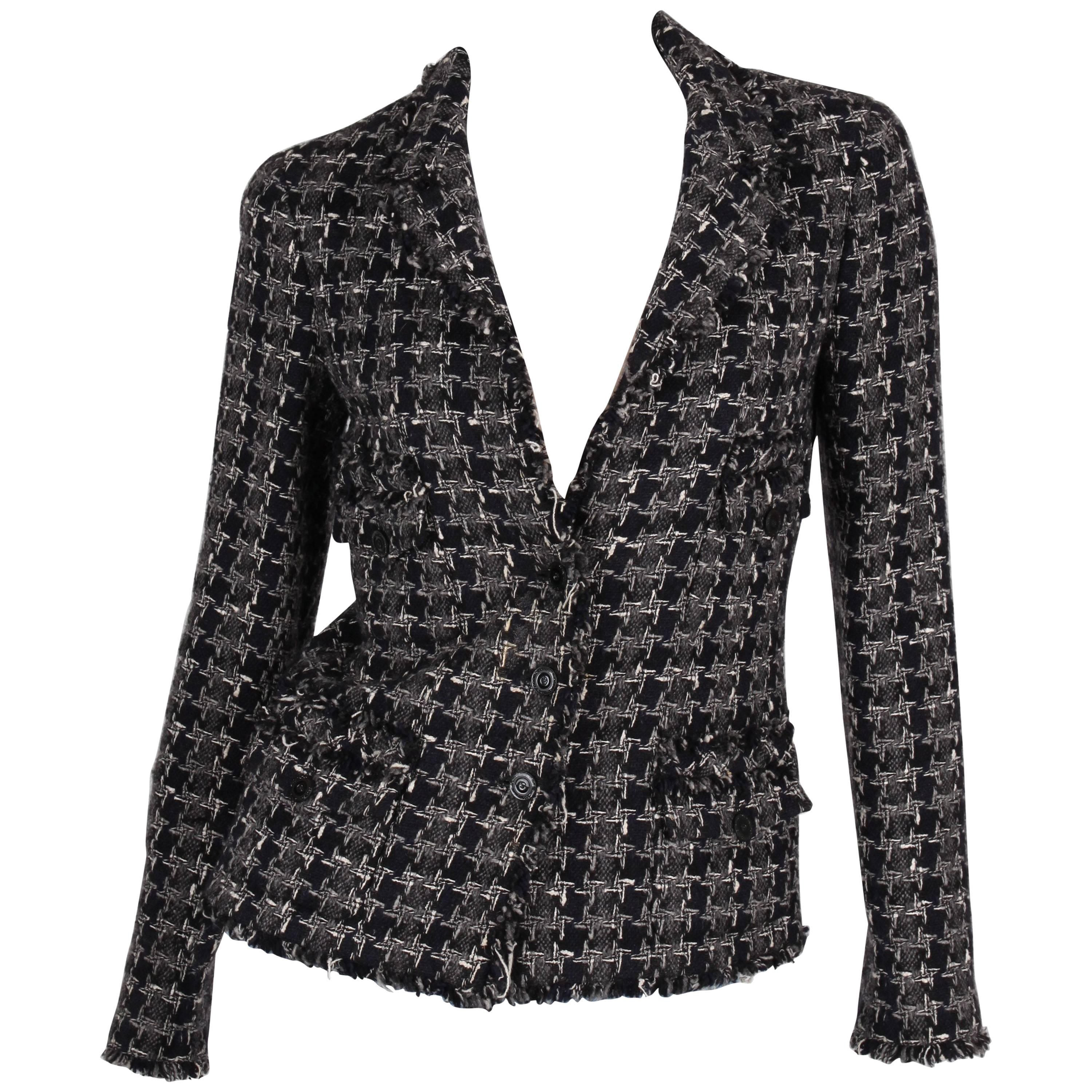 Chanel Boucle Jacket - blue/grey/white For Sale