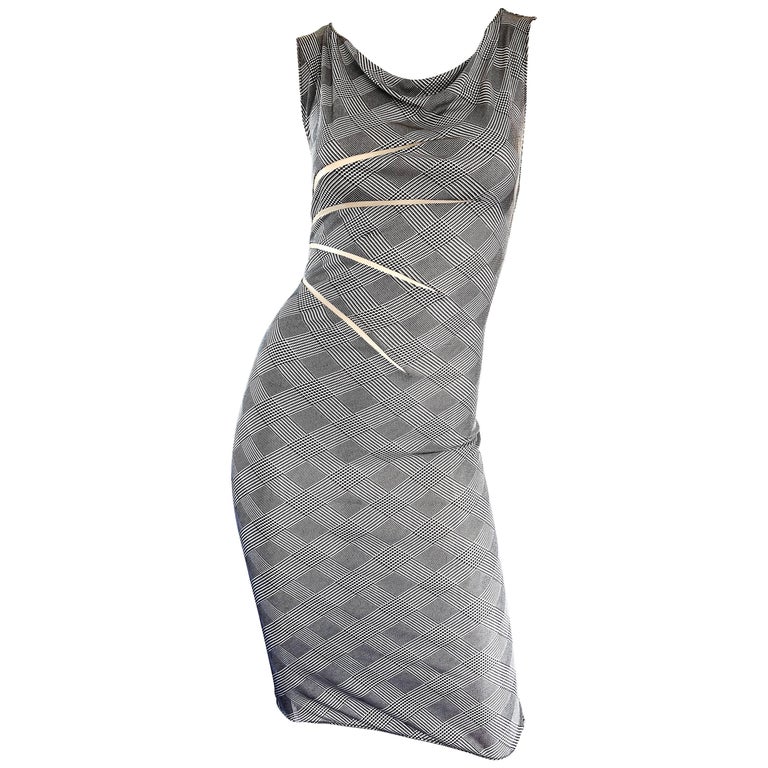 Gianni Versace Couture Rare S / S 1998 Vintage Black and White Cut