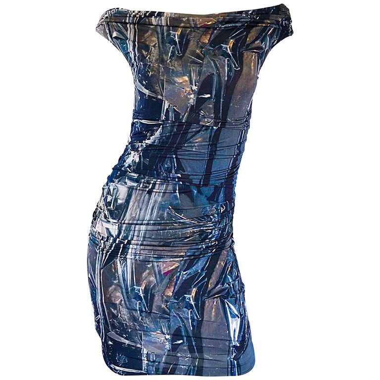 Helmut Lang Galaxy Space Print Vintage Open Back Jersey Dress, 1990s ...