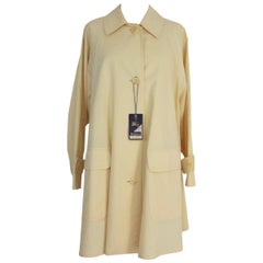 Vintage Burberry cotton beige waterproof coat woman’s size 12/R trench 1980s NWT