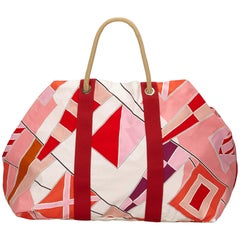 Hermes Multi Colours Rapeaux Au Vent Cotton Tote Bag