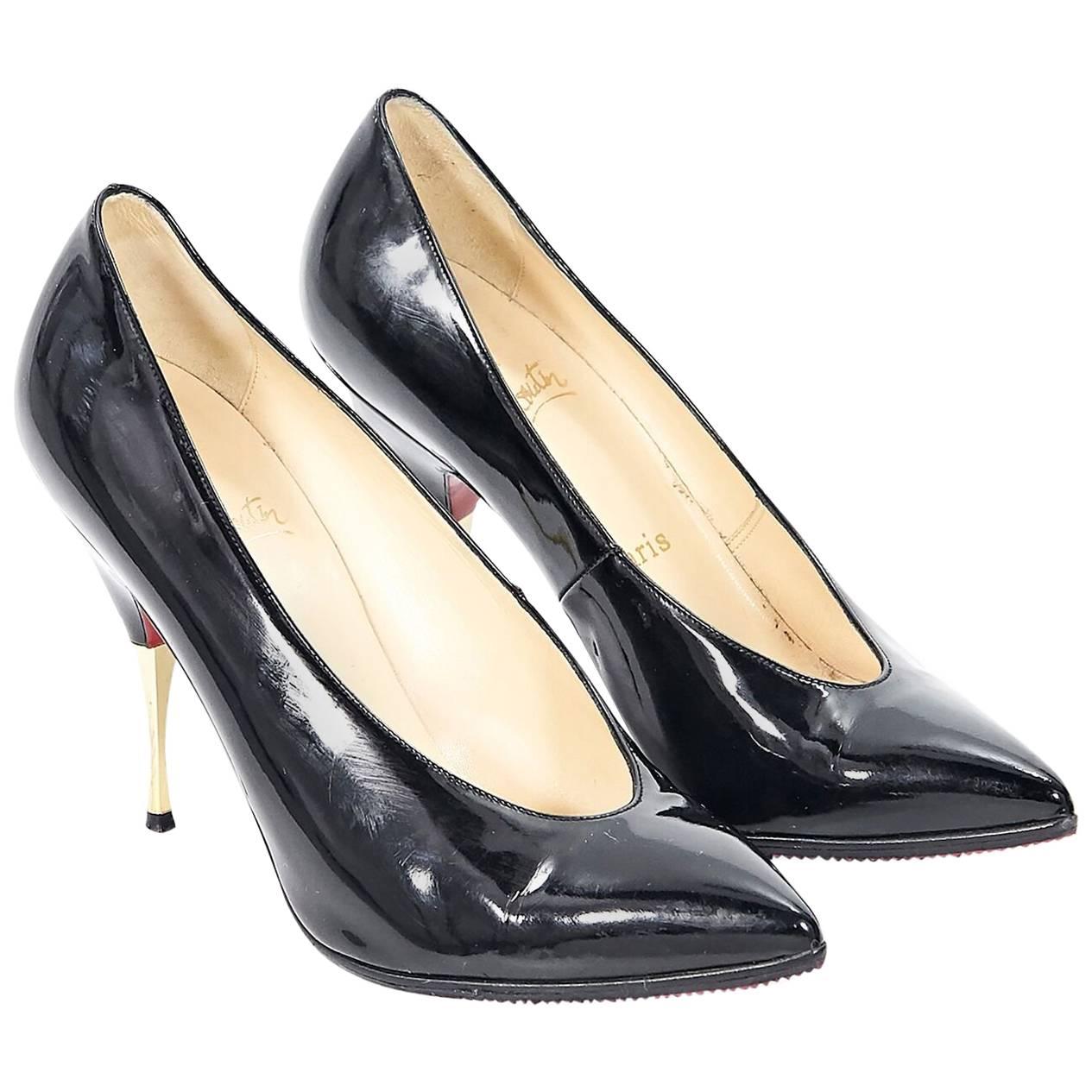 Christian Louboutin Black Patent Leather Pumps