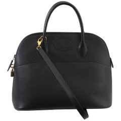 Hermes Vache Ardenne Black Bolide 36  Bag with Strap