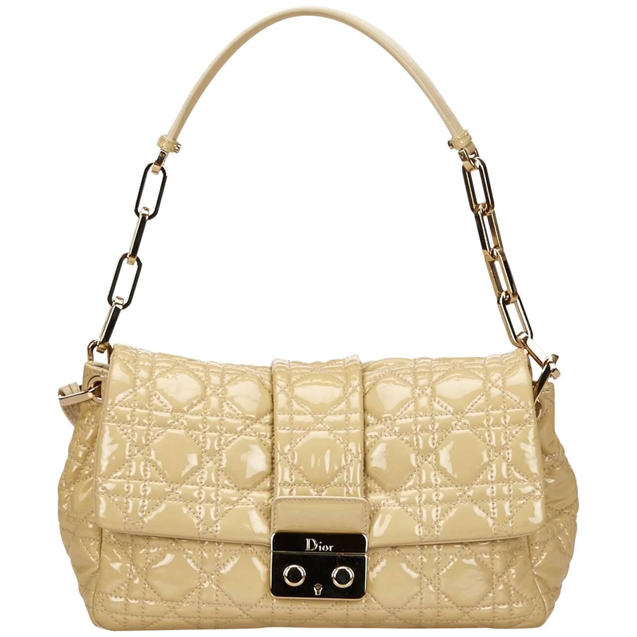 Christian Dior Nude Quilted Cannage Shoulder Bag