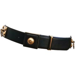 Versace Leather Belt, 1980s