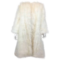 Vintage White Maribou Ostrich Coat