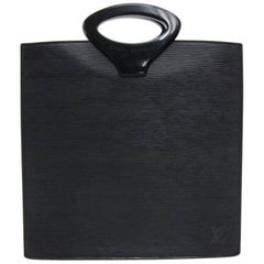 Louis Vuitton Vintage Ombre Black Epi Leather Tote Handbag