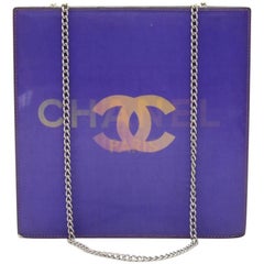 Chanel Holographic Purple Vinyl Chain Shoulder Bag