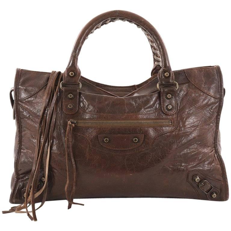 Balenciaga City Classic Studs Handbag Leather Medium at 1stdibs