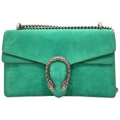 Gucci Dionysus Handbag Suede Green, 2017