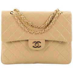 Chanel Vintage Classic Double Flap Bag Quilted Lambskin Medium