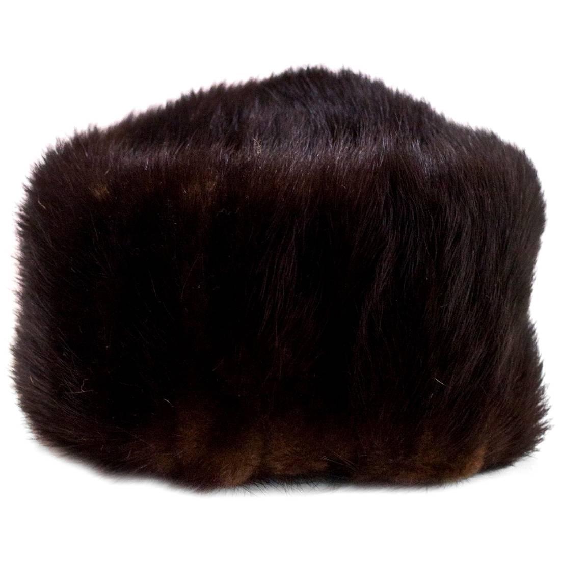 Brown Mink Fur Hat