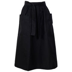 Vintage Yves Saint Laurent cotton black skirt, 1970's