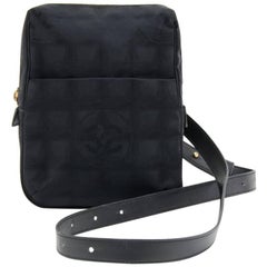 Chanel  Travel Line Black Nylon Waist Bag