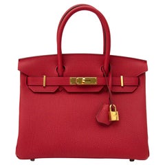 Hermès Birkin 30 Togo Rouge Vif GHW