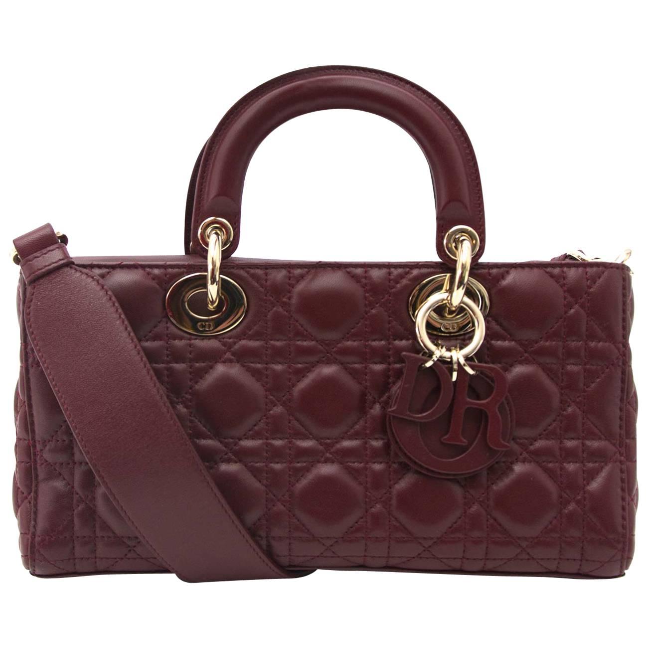 Dior Bordeaux Lambskin Runway Bag