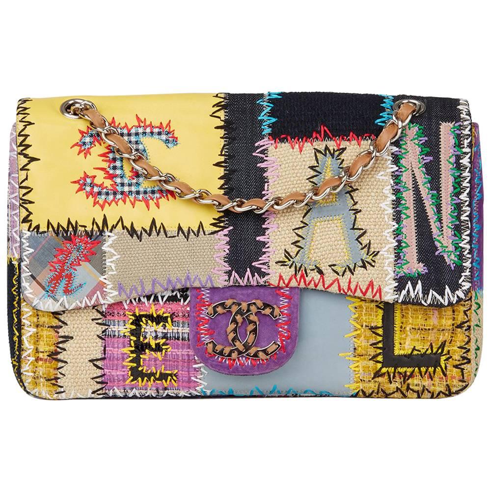 Chanel Multicolour Patchwork Multi-Fabric Jumbo Flap Bag 
