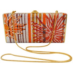 Judith Leiber Rhinestone Floral Minaudiere