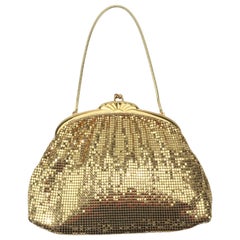 Retro Classic 1950’s Whiting & Davis Gold Mesh Evening Handbag