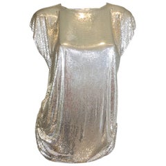 Retro Whiting & Davis Silver Mesh Metal Top