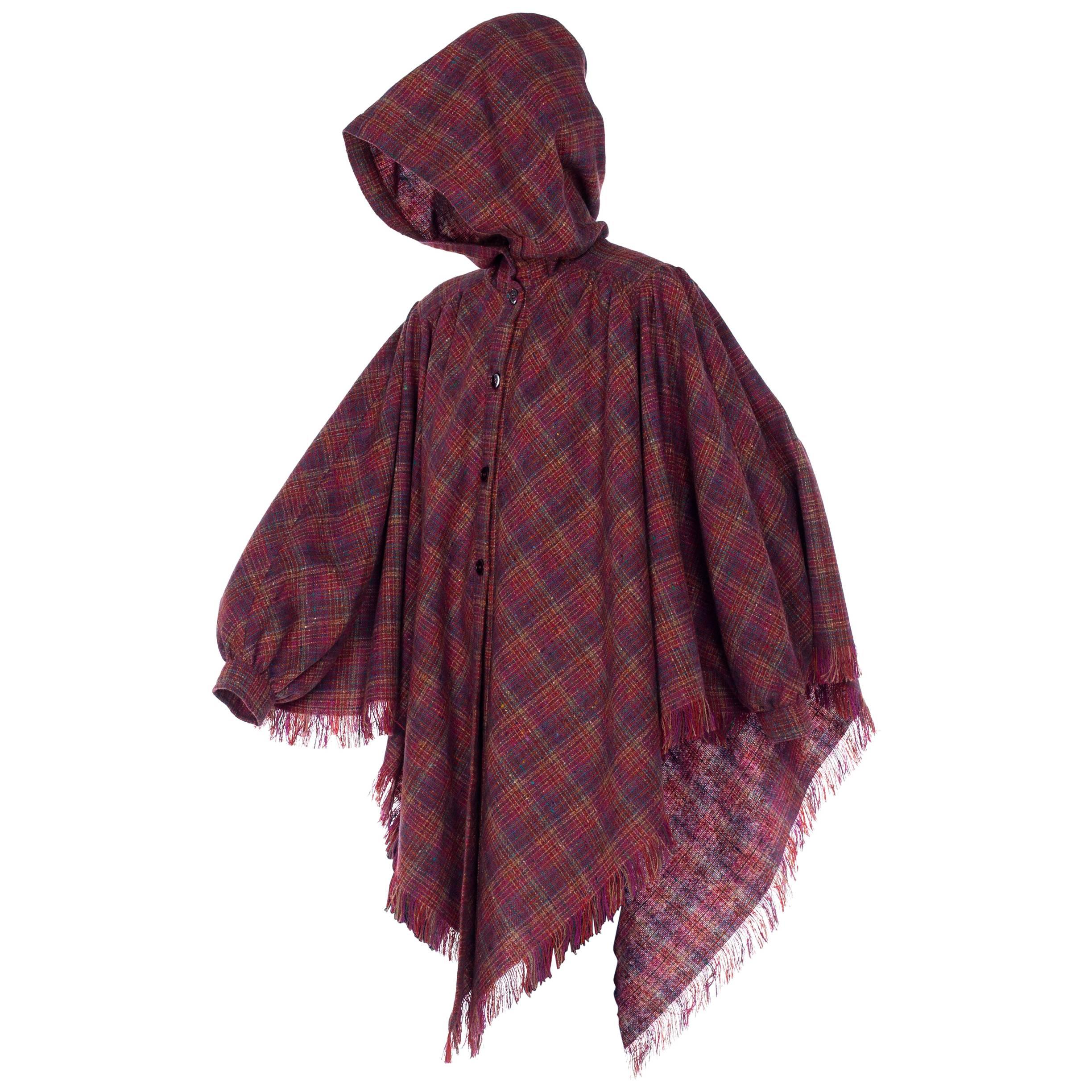 Missoni 1970 Wool hooded Cape Style with Arm Sleeves