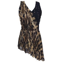 Bill Whitten's Workroom 27 Gold Metallic & Rhinestone Stage Costume Top