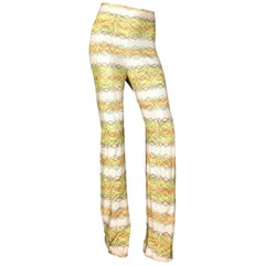 Missoni Signature Zigzag Crochet-Knit Wide Leg Palazzo Pants