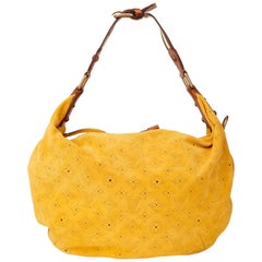 2006 Louis Vuitton Yellow Monogram Perforated Suede Onatah GM