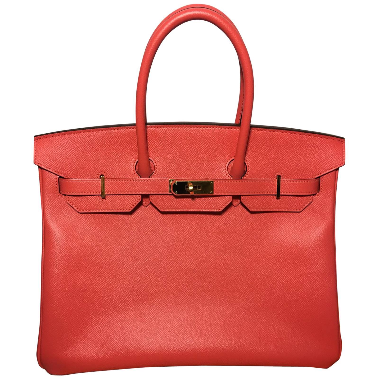 Hermes Birkin 35 Jaipur in Epson leather Invoece , Sustbag and Box For Sale