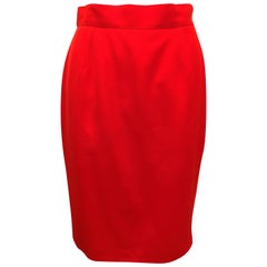 Vintage Thierry Mugler Red Suit Skirt 