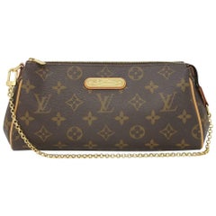 Louis Vuitton Eva Monogram Pochette with Chain Handbag Purse