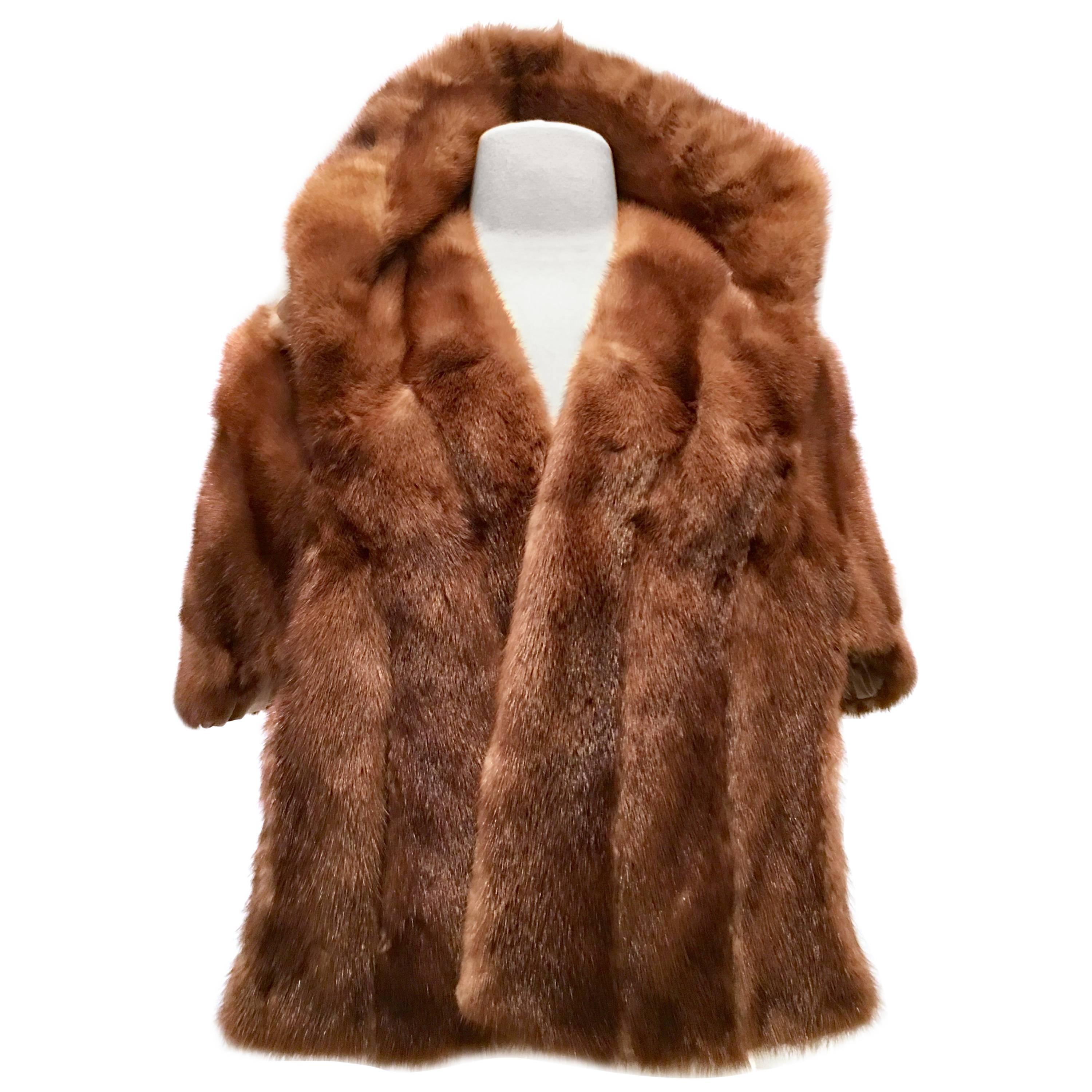 1950'S Mink Whyskey Dyed Mink Fur Capelet Jacket By, Lloyds Fur-Denver im Angebot
